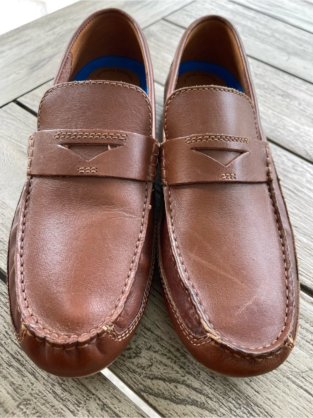 Clarks Men's Markman Way Extreme Comfort Brown Leather Driving Loafers Size 10